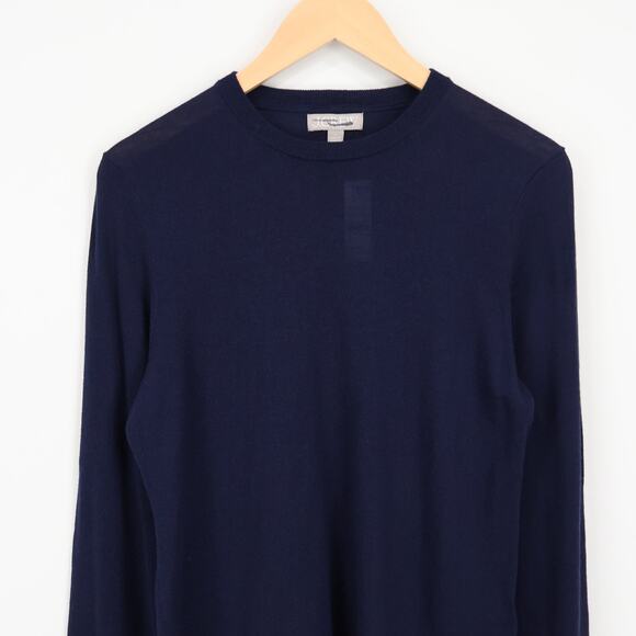 J.Crew Carolyn Fitted Crewneck Sweater Merino Wool Navy Size Large NWT - Picture 3 of 8